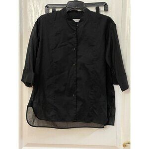 LIS LAREIDA Women's Black Button Up Blouse Size 36